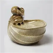 Tabletop Water Fountain Indoor Tabletop Water Fountain with Conch shape design Desktop Ceramic Flowing Water Fountain Home Living Room Lucky Small Fountain for Desktop Office Decor Office Relaxation M