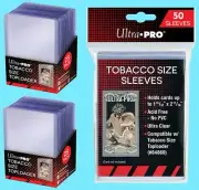 50 ULTRA PRO TOBACCO SIZE CARD TOPLOADERS & SLEEVES Trading Sport Allen Ginter