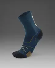 Vectr Cushion Crew Socks, 2XU, S, Dark Sage/Black, Unisex