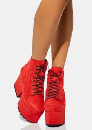 [Lamoda] Fire Crushed Velvet Platform Boots