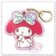 ♥小花花日本精品♥《Melody》美樂蒂 皮革鑰匙圈 包包掛飾 坐姿 icash 2.0(非悠遊卡) 57028408