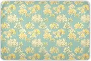 Light Yellow Flowers Extra Large Resuable Diaper Mats Waterproof Washable Potty Training Cover Leakproof Quick Drying Bed Liners for Infant Toddler 52" L x 34" W