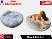 Comfy Dog and Cat Bed Extra Large Round Plush Nest for Calming Pet Sleep