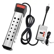 Immersion Water Heater, 2000W Portable Water Heater with LCD Thermostat, 304 ...
