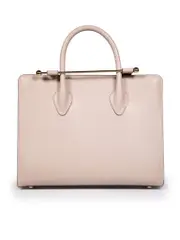 Beige Leather Nano Top Handle Bag