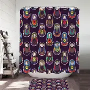 Matryoshka Russian Doll Pattern Shower Curtain