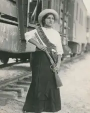 1911 MEXICAN REVOLUTION PHOTO ADELITA USA INTERVENTION 8.5X11 PHOTO LUSTRE