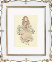Vintage Picture Frame 8X10 White Gold, 8 by 10 Ornate Decorative Antique Frame w