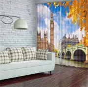Autumn Big Benr 3D Curtain Blockout Photo Printing Curtains Drape Fabric Window