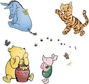 CoziDek Classic Winnie Pooh Wall Decals, Yellow, Vintage Style, PVC Material, Safe & Non-Toxic, Peel & Stick, Removable, Perfect for Kids Room Decor, Wall, Glass, Wood Surfaces