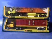 Vintage Corgi Majors 1106 Mack Container Truck & 1102 Crane Fruehauf (NEW)