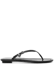 [Prada] enamel triangle-logo slides 39 Black