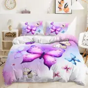 Beautiful Butterfly Quilt Duvet Doona Cover Bedding Set Single Double Queen King
