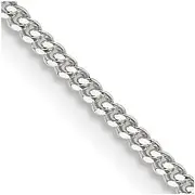 [JewelryWeb] 925 Sterling Silver 1.5mm Curb Chain Necklace Jewelry Gifts for Women - Length Options: 41 46 51 56 61 66 71 76