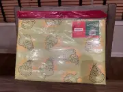 New Rectangle GRINCH Face Christmas 52x70" Vinyl Flannel Back Tablecloth Holiday