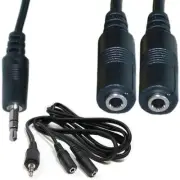 Lot10x long 6ft Stereo 3.5mm Y/Splitter 1*M~2*F Audio/Headphone extension Cable