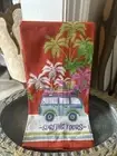 NWT Set Of 2 Flour Sack Kitchen Towel Surf Bus Surfing Tours Beach