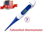 DIGITAL LCD THERMOMETER ADULT BODY BABY KIDS MEDICAL FLEXIBLE ORAL TEMPERATURE