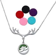 [Yardenfun] Deer Head Fragrance Necklace -selling Women's Perfumes Women's Perfume Choker Necklaces for Woman Jewelry Choker Necklace for Women Stainless Steel Silver