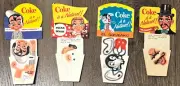 set of 4 ROOTIE KAZOOTIE 1950's COCA COLA Pop Out Puppets BRAND NEW MINT