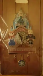 Disney D23 Expo 2024 WDI MoG Cuckoo Clock Frozen Elsa, Anna, Kristoff LE 400 Pin