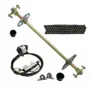 740mm Rear Axle Hub kit+Chain +Brake Disc Sprocket For Drift Trike Dirt bike ATV
