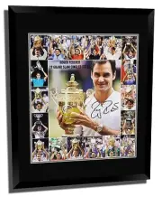 ROGER FEDERER 19 GRANDSLAMS SIGNED LIMITED EDITION FRAMED MEMORABILIA
