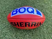 AFL SHERRIN KANGAROO BRAND GC Sun’s BOQ AUSTRALIAN MADE LEATHER GAME FOOTBALL