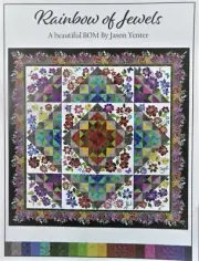 Rainbow Of Jewels 16 Panels Applique With Large Pattern For Each Month