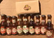 10 Falstaff Mini Bottles (& an empty two-pack box) Beer Labels, St. Louis, MO