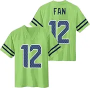 Outerstuff Fan 12 Seattle Seahawks Neon Green Kids Youth 8-20 Alternate Away Player Jersey