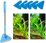 Scrubber for Fish Tank - Aquarium Scrubber for Glass Tanks - Long Handle Cleaning Tool Scraper for Terrarium Home Pond Kitchen