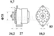 Mahle Alternator for Renault Agriculture RS/TS/TX TAITE/TS/TX TA/Mini/TS TA/TE/TM/TSMC SP TAITE/TS TA/TUTS/DMZ TS/TX TA/TUTS/TX/a WE/TS/DMZ RA/RS HIM 2X4/4X4 LS/1-S/TX DC -TX TX 4X4