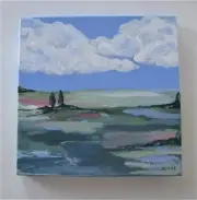 ORIGINAL Painting Landscape 12"x 12" by Brooke Howie Impressionist canvas OOAK