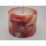 TDK 50 Pack CD-R 52x 80min 700MB Blank Media CDS Music Data