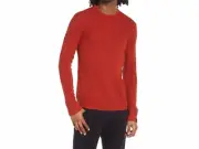 Rag & Bone Mens Sweater Size XS Paprika Merino Wool Textured Pullover New