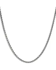 John Hardy Sterling Silver Chain Box Link Necklace, 22/24