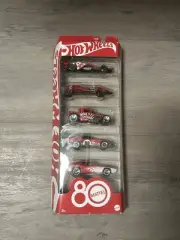 Hot Wheels 80th Anniversary 5-Pack Ruby Red Collection