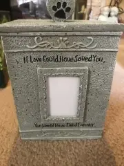 ANIMAL Ceramic beige URN BOX-BRAND NEW “IF LOVE COULD HAVE SAVED YOU,