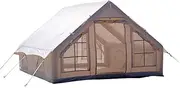 ASSYA Outdoor Inflatable Camping Tent with Air Pump, 5-8 Person Glamping Tents Easy Setup Waterproof House for Fishing, Camping & Hiking