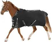 Equinavia Norse 200g Medium Weight Horse Blanket | Waterproof Winter Turnout - Black - 66 in - Black - 81 in