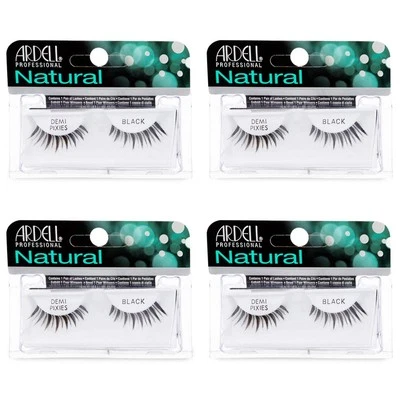 Ardell Natural Lashes Demi Pixies Black - Wispy False Eyelashes, Reusable Strip