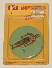 Vintage STAR WARS - C3PO - 3" Pin Back/Metal Badge [NEW] Droid