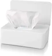 Tissue Box with Lid Wet Tissue Box Dustproof Car Home Office Tissue Box White