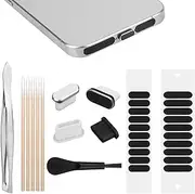 4pcs USB C Dust Plugs and 20pcs Phone Speaker Covers, USB C Port Covers Anti Dust Charging Port Covers Phone Speaker Protector for iPhone 15 16 Series and All Type C Devices