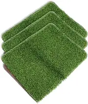 Totority 3Pcs Artificial Grass Mat Realistic Outdoor Door Rug Lifelike Fake Grass Turf for Shop Decor No Maintenance Required