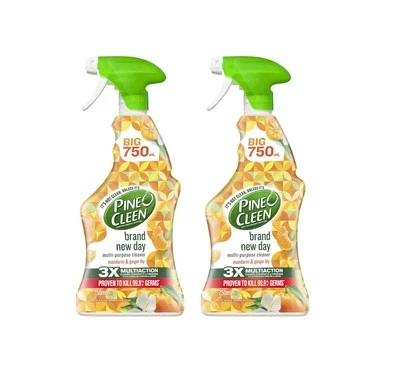 2pk Pine O Cleen Brand New Day Mandarin & Ginger Lily 750mL