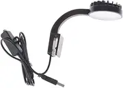 AIMALL Small LED Clip-On Aquarium Light, 5W Efficient Fish Tank Plant Lamp, Black & White