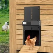 Automatic Chicken Coop Door Timer Aluminum LCD Display Auto Door Opener Black
