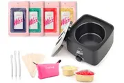 Pro Waxing Kit Wax Pot Kits Non-Stick Warmer Hard Wax Beads Heater Beans Paperless Hair Removal Depilatory Black